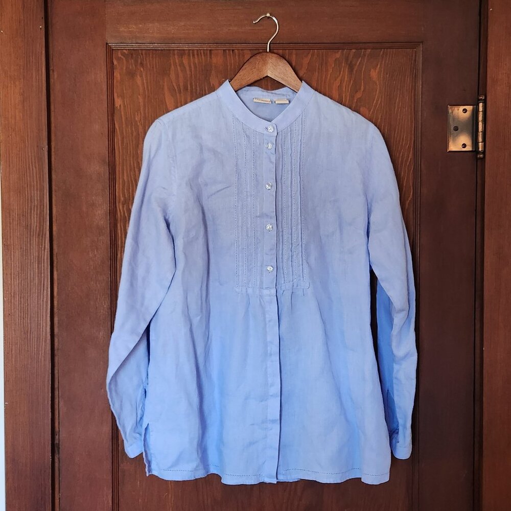 L.L. Bean Light Blue Linen Tunic